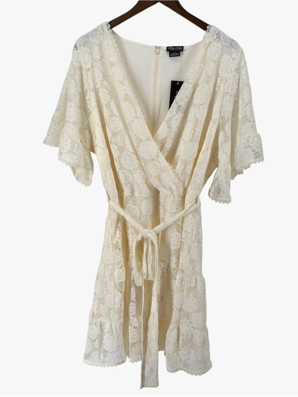 City Chic Ivory Garden Kisses Lace Dress